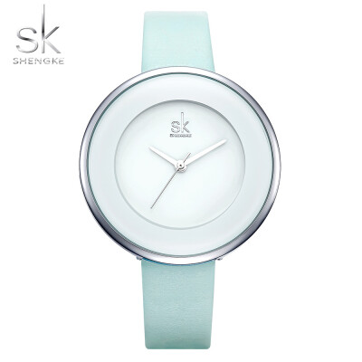 

Shengke Brand Women Luxury Watches Female White Leather Wristwatch Mixmatch Dress Quartz Clock Ultra Thin Relogio Feminino 2019