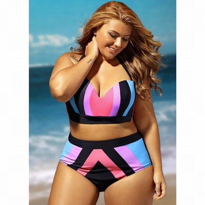 

Plus Size hanging seaside one-piece swimsuit