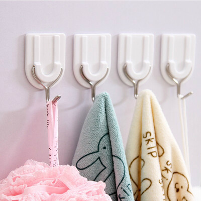 

Strength Plastic Sticky Hook Clothes Hook 2 Set