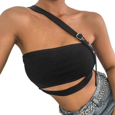 

Women Hollow Out Cropped Tops Sexy Streetwear Summer Backless Clothing