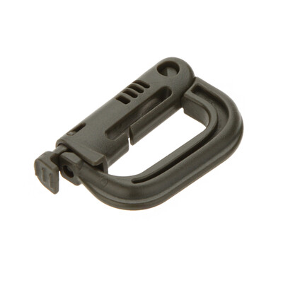 

D-shaped D-Ring Strong Carabiner Snap Tactical Backpack Shackle Clip Key Ring Hiking Buckle Green