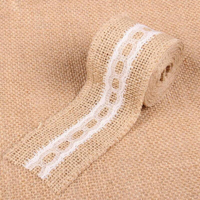 

2m HESSIAN LACE Ribbon Jute Burlap Rustic Wedding Christmas Vintage Craft Trim