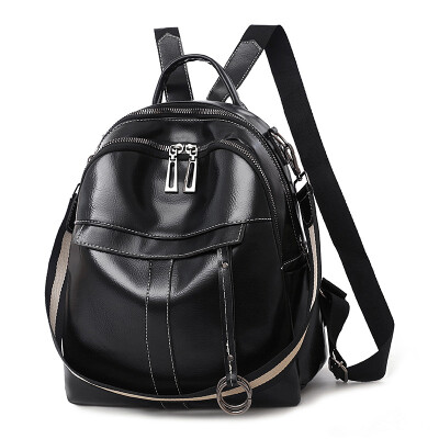 

Fashion large-capacity leather backpack wild fashion small backpack bag female