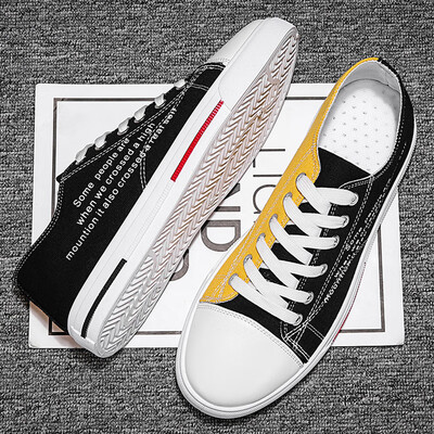 

Summer student flat bottom shoes mens casual shoes Korean version of the trend of wild personality deodorant breathable canvas mens shoes