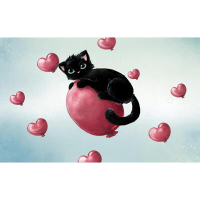 

5D DIY Full Drill Diamond Painting Love Balloon Cat Cross Stitch Embroidery