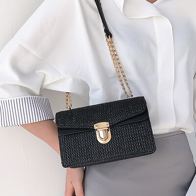 

Tailored Women New Fashion Wild Chain Bag Messenger Shoulder Bag Weaving Bag