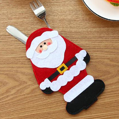 

Christmas Xmas Decor Snowman Kitchen Tableware Holder Pocket Dinner Cutlery Bag
