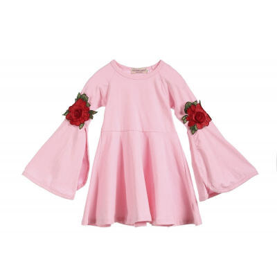 

Hot Flower Girl Dress Embroidery Tulle Gown for Kids Baby Party Bridesmaid Dresses