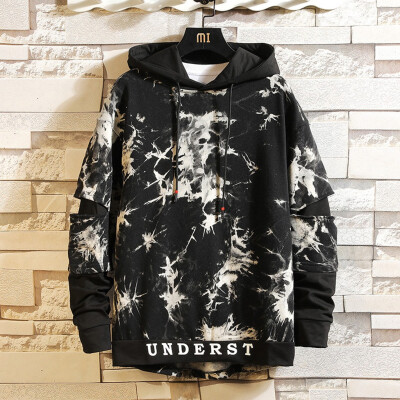 

Gobestart Mens Casual Loose Printed Long Sleeve Cotton Hoodies Pockets Top Sweatshirt