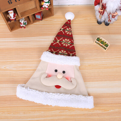 

Tailored New Christmas Holiday Stars Print Xmas Cap For Santa Claus Gifts Nonwoven Cap