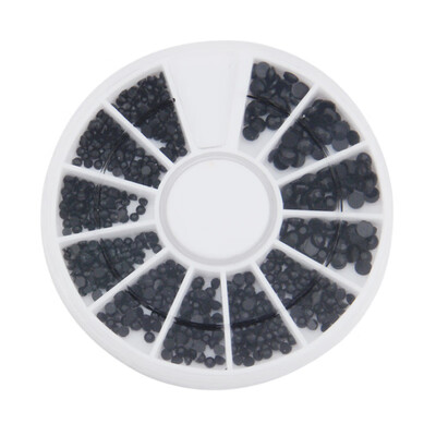 

Toponeto 500pcsBox Acrylic Diamond 15-3 mm Nail Art Decorations BK