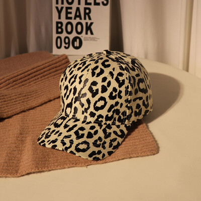 

Hat female spring&summer Korean leopard baseball cap retro personality cap with parents&children sunscreen student hat