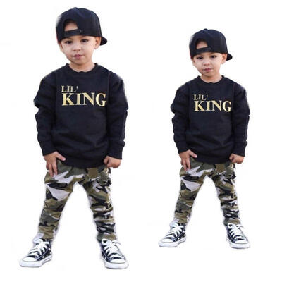 

2pcs Toddler Infant Kid Baby Boys Summer Clothing T-shirt TopsPants Outfits Set