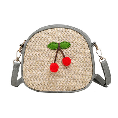 

Tailored Women Ladies Girls Fashion Cherry Straw Shoulder Handbag Purse Crossbody Bags