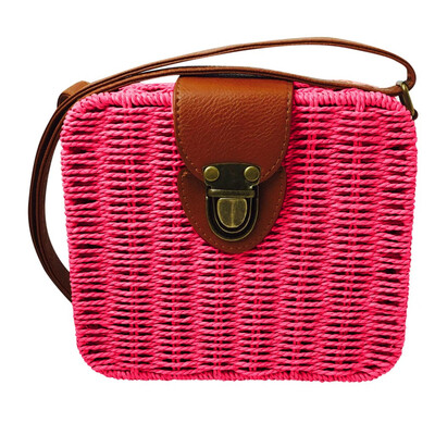 

Tailored Womens Fashion Girl Handbags Straw Square Crossbody Gag Wild Shoulder Bag