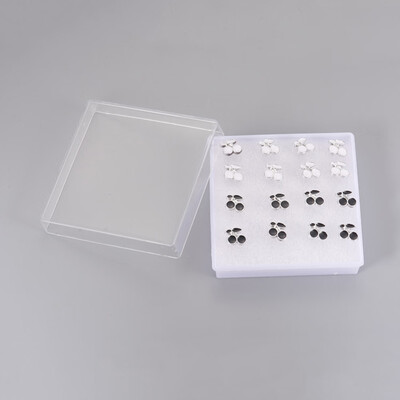 

Plastic Enamel Stud Earrings with Ear Nuts Cherry Mixed Color 8x8x15mm Pin 1mm 8pairsbox