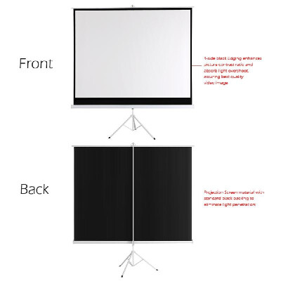 

100-Inch HD Projection Screen Manual Pull Down 100Inch Diagonal Aspect Ratio 11 Projection Screen w Adjustable Length Tripod US