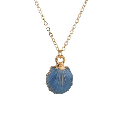 

New Multicolor Shell Pearl Pendant Simple Exquisite Sweet Girl Fashion Jewelry Summer Gift Clothing Accessories Gold Necklace