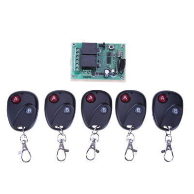 

433MHZ 2 Relay Wireless Remote Control Switch5pcs Two Keys Remote Controls