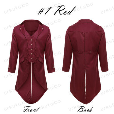 

Retro Mens Swallow-tailed Crop Coat Tuxedo Banquet Stage Tail Coat Overcoat