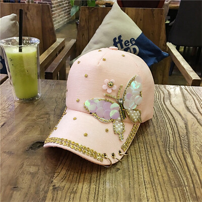 

Hat female Korean wave Cap Street hip hop Hat Spring&Autumn season new sequins fashion ins leisure baseball cap