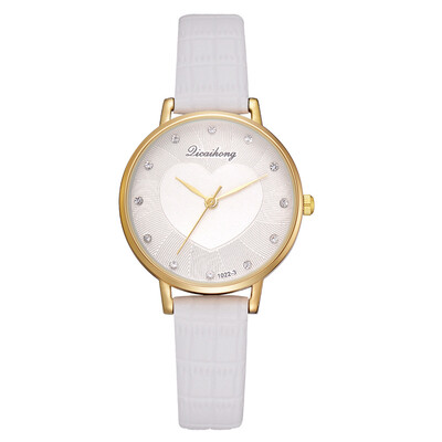 

PU leather quartz watch fast sells explosive love diamond-encrusted alloy watch crocodile pattern fashion watch