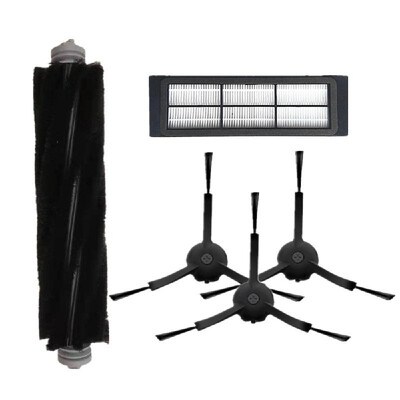 

5PCS Main Brush Side Brushes HEPA Filter Cleaning Tool Replacements for Roborock Vacuum Cleaner