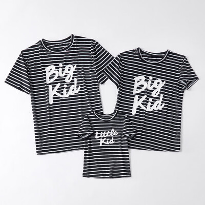 

Toponeto Mommy＆Me Mens Printing Letter Stripe O-Neck Family Clothes Blouse T-Shirt Tops