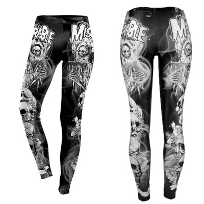 

Tailored Ladies Digital Skull Printing Fitness Running High-waist Tight Bottom Pants