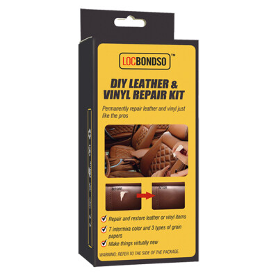 

LOCBONDSO DIY Automotive Car Seat Leather Vinyl Repair Kit Leather Restoration Tool for Sofa Holes Scratch Damage