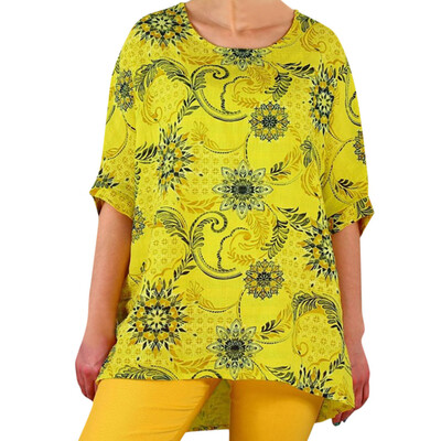 

Starmoon Women Loose Casual O Neck Short Sleeves Print T Shirts Summer Shirts