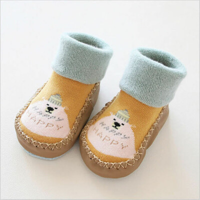 

SUNSIOM 1Pairs Baby Boys Girls Non-slip Slippers Pram Shoes Socks 6 12 18 24 36 Months