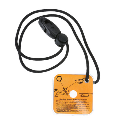 

Practical Outdoor Emergency Survival Reflective Signal Mirror with Whistle