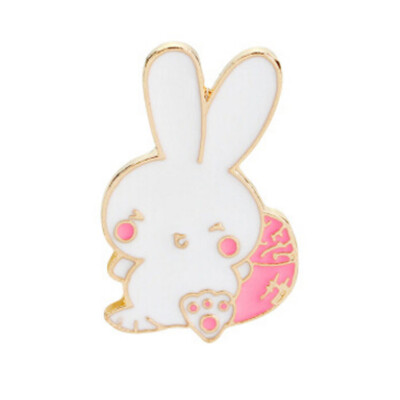 

Fashion Enamel Cartoon Rabbit Costume Brooch Pins Jewelry Accessories for Women