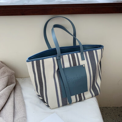 

2019 autumn fashion plaid canvas womens bag hit color handheld oblique span single shoulder bag leisure shopping bag