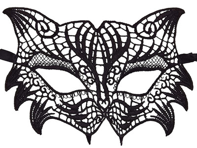 

FUNNYBUNNY Lace Masquerade Mask for Women Mysterious Angel Black Styling Lace Mask - Tiger Head Mask Halloween