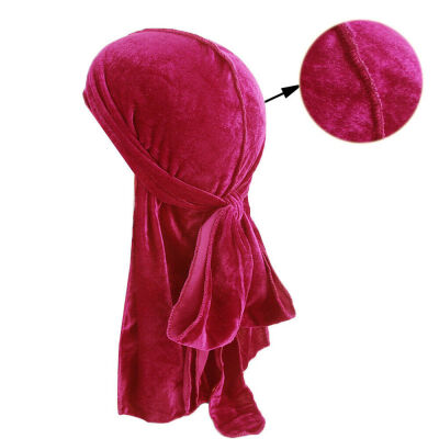 

Unisex Men Lady Velvet Silk Breathable Bandana Hat Turban Cap Doo Durag Headwear