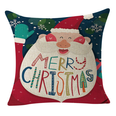 

Tailored Christmas Pillow Cover Linen Pillowcases Decorative Home Decoration 45x45cm