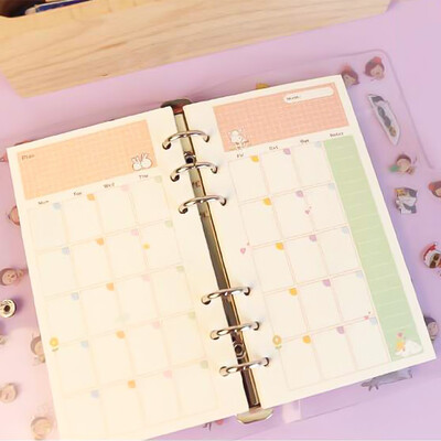 

1pcs Stationery A5A6 Standard 6-hole Loose-leaf Book Inner Core Hand Book Refills Color