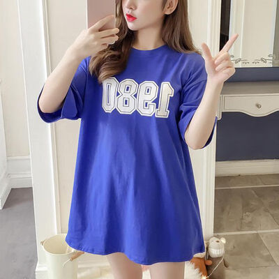 

Women Summer Loose Simple Number Letter Print Round Neck Short-sleeved Tops Solid Color Shorts Two-Piece set women New
