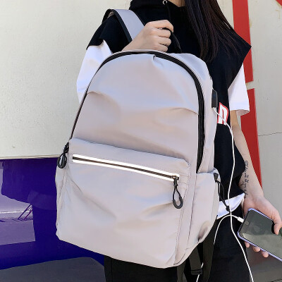 

Backpack mens fashion Korean student bags casual simple couple nylon travel computer backpack