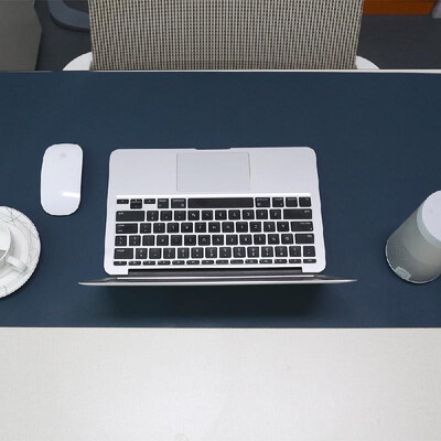 

BUBM PU Leather Protector Pad Mouse Pad Mat Desk Writing Mat Waterproof Anti-oil for Office&Home Sapphire&Yellow