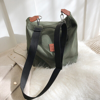 

Tailored Women Canvas Bag Female Shoulder Bag Student Wild Large Capacity Messenger Bag