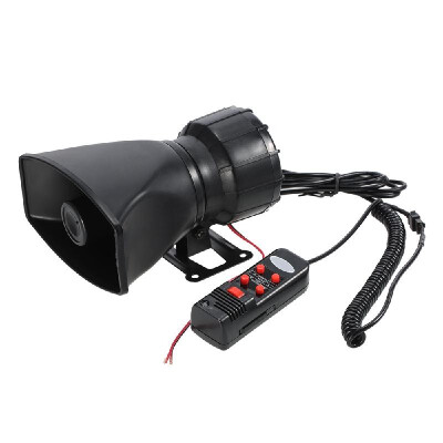 

12V 60W 5 Sound Car Warning Alarm Police Fire Siren Horn Loud PA Speaker MIC System