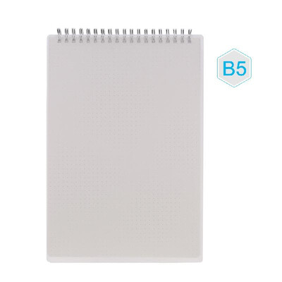 

B5 Size Spiral Book Coil Notebook Grid Transparent PVC Cover for Sketch Diary Memo Simple Notebooks Office&School Stationary