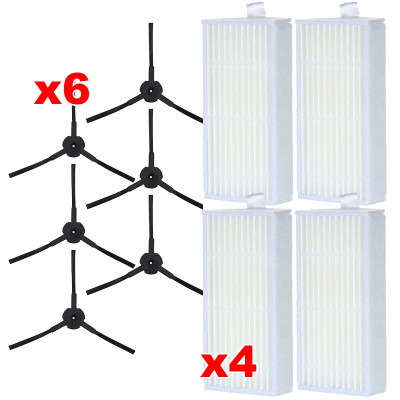 

4pcs Filters Side 6pcs Brushes Vacuum Cleaner Kits For ILIFE V5 V5s Parts