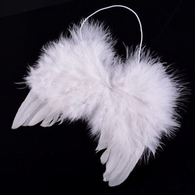 

New Hot 6-18 Months Baby White Feather Fairy Angel Wings PhotoPhotography Props Costume Party Decor For Baby