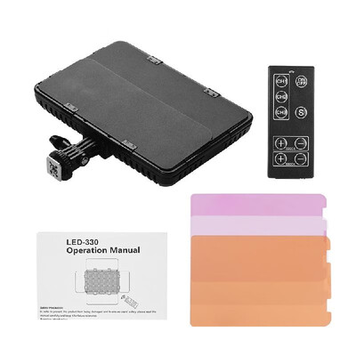 

LED Video Light Photography Lamp Panel Brightness Adjustable 5500K with 3pcs Color for Canon Nikon Sony DSLR Camera DV Camcorder