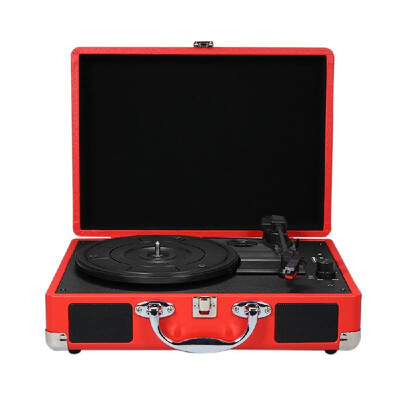 

Turntable With Speakers Vintage BT Phonograph USB Interface Record Player Stereo Sound Black EU-type