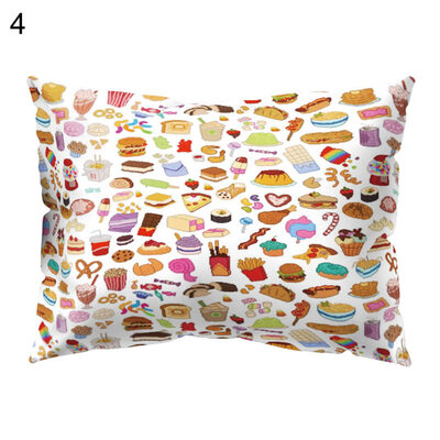 

Multicolor Flower Lemon Note Pillow Case Sofa Bed Car Cafe Decor Cushion Cover